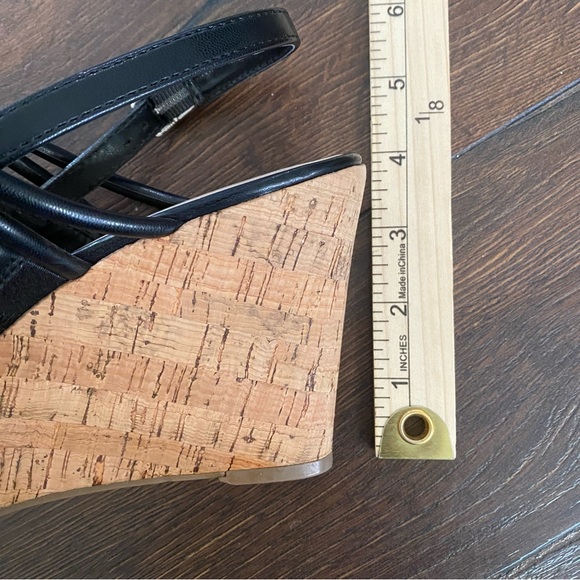 Nine West black wedge ankle strap 9.5 sandals - Picture 8 of 10